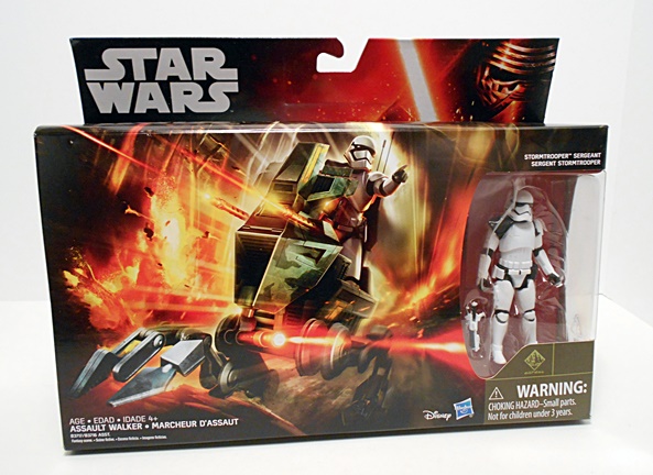Star Wars The Force Awakens - Veicolo Assault Walker 9,5cm Con Figura Sergente Stormtrooper